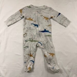 Carter's dinosaur-print 2-way zip sleep & play footed pajama 6m
